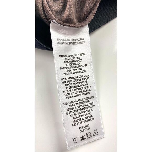 Calvin Klein Performance Stretch Long Sleeve Crop Top Womens XL  Brown AX0231 - Picture 5 of 8